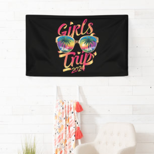 Girls Trip 2024 Weekend Summer Beach Vacation 2024 Banner
