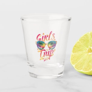 Girls Trip 2024 Weekend Summer Beach Vacation 2024 Shot Glass