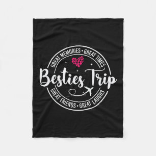 Girls Trip 2025 Besties Women Weekend Vacation Mat Fleece Blanket