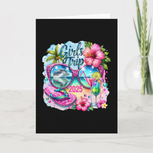Girls Trip 2025 Summer Trip Vacation Tropical Crui Card