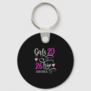 Girls Trip 2026 Aruby Vacation Beach Cruise Group  Keychain