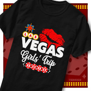 Girls Trip 2026 Las Vegas Besties Trip Star Kiss T-Shirt