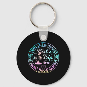 Girls Trip 2026 Tropical Beach Vibes Summer Keychain