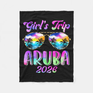 Girls Trip Aruba 2026 Summer Beach Weekend Fleece Blanket
