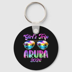 Girls Trip Aruba 2026 Summer Beach Weekend Keychain