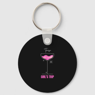 Girls Trip Beach Drink Tampa Florida Keychain