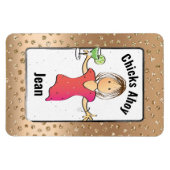 Girls Trip Chicks Ahoy Funny for Her Cruise Door Magnet (Horizontal)