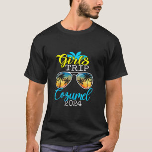 Girls Trip Cozumel 2024 Beach Womens Weekend Birth T-Shirt