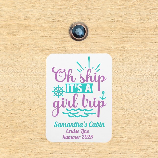 Girls Trip Cruise Vacation Ship Door Magnet (Creator Uploaded)