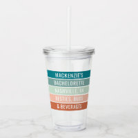Girls Trip Custom Name Destination Trendy Stripe A