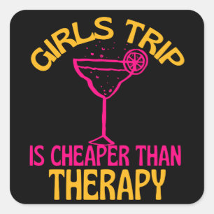 Girls Trip Is My Therapy Square Sticker