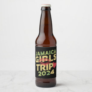Girls Trip Jamaica 2024 Weekend Summer Vacation Beer Bottle Label