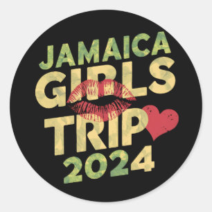 Girls Trip Jamaica 2024 Weekend Summer Vacation Classic Round Sticker