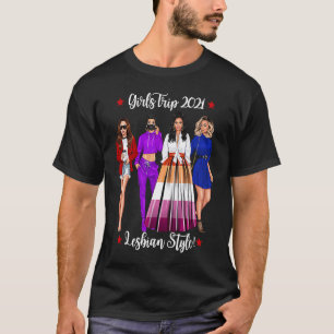 Girls Trip Lesbian Vacation Gay Woman Hen Do Holid T-Shirt