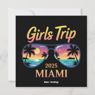  Girls Trip Miami 2025 Unforgettable Women Weekend Invitation