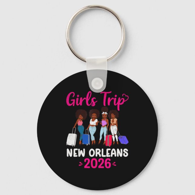 Girls Trip New Orleans 2026 Squad Matching Outfit  Keychain (Front)