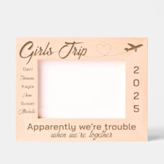 Girls Trip Personalized Wood Etched Frames