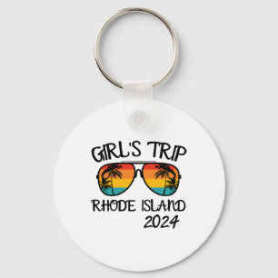 Girls Trip Rhode Island Summer Vacation Matching Keychain
