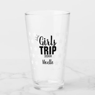 Girls Trip with Crown, Year, and Stars Glass