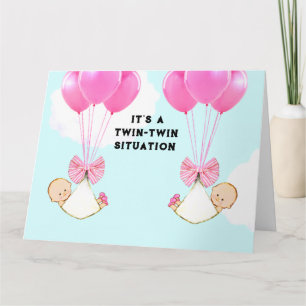 Girls Twins Card