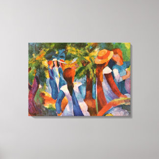 Girls Under the Trees August Macke Canvas Print
