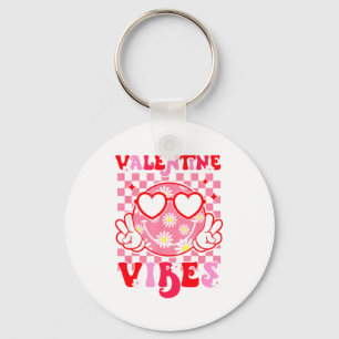 Girls Valentines Day Cute Smile Face Valentine Vib Keychain