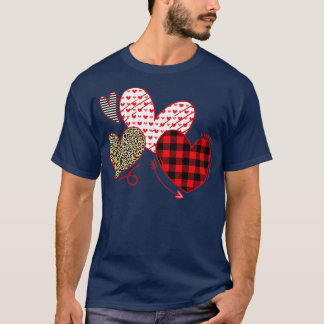 Girls Valentines Day Shirts Hearts Love Leopard Pl