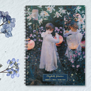 Girls Vintage Art Elegant Script Gold Name Sketch Notebook