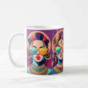 girls vintage coffee mug