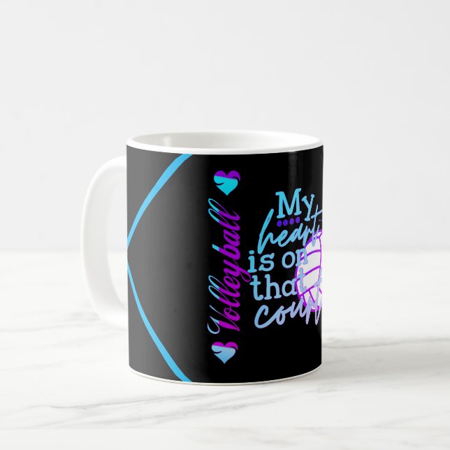Girls Volleyball My Heart is on that Court   Coffee Mug (Front Left)