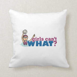 Girls Water Polo Throw Pillow