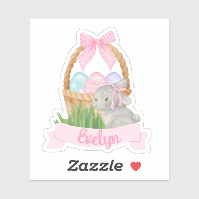 Girls Watercolor Easter Basket  (Sheet)