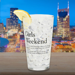 Girls Weekend Definition Personalized Glass
