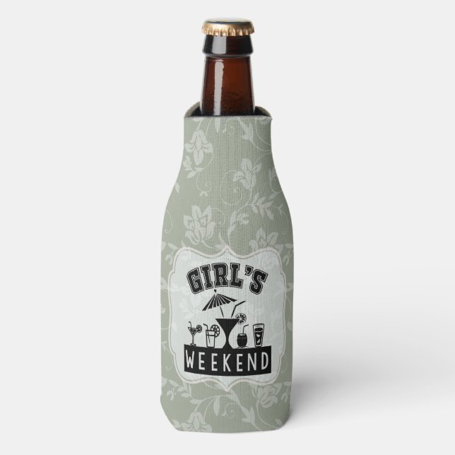 Girls Weekend Party Time Customize to Any Colour Bottle Cooler (Bottle Front)