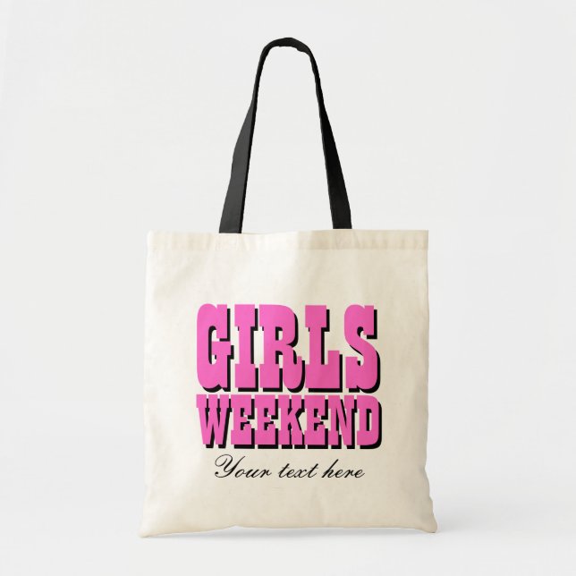 Girls weekend party tote bag | Personalized text (Front)