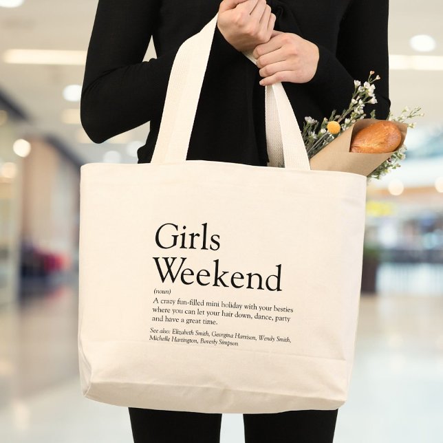 Girls Weekend Personalized Definition Large Tote Bag (Girls Weekend Personalized Definition Large Tote Bag)