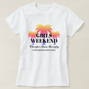 Girls weekend trip tropical palm tree getaway fun  T-Shirt