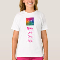 Girls White & Pink Custom Image Text Name Template