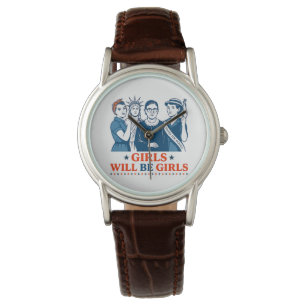 Girls Will Be Girls Patriotic Feminist 4th of July Watch