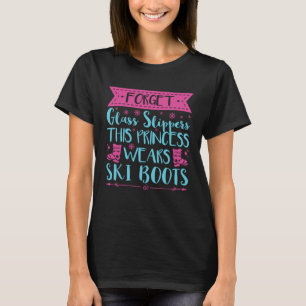 Girls Winter Skiing Cute Ski Sport Fan Skier Women T-Shirt