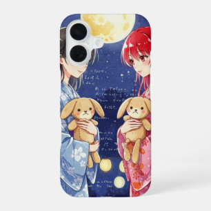  Girls with Bunnies by Natasha Us iPhone 16 Case