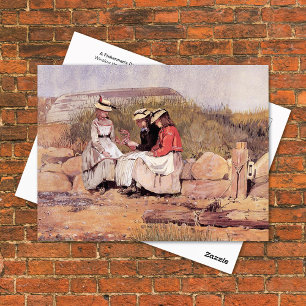Girls with Lobster Winslow Homer Postcard