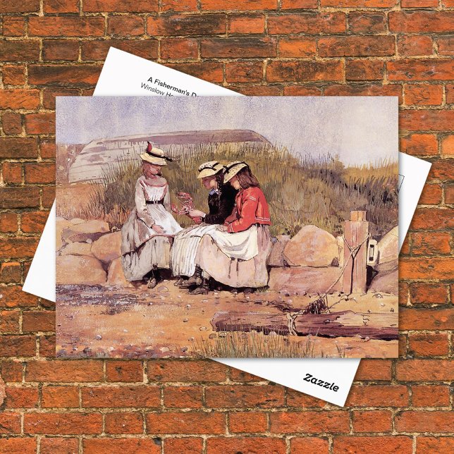 Girls with Lobster Winslow Homer Postcard (Creator Uploaded)