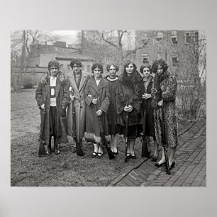 Girls With Rifles, 1925. Vintage Photo Poster