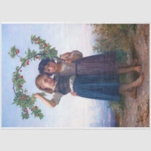 Girls with The Cherry Branch, Bouguereau Tissue Paper