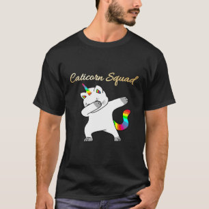 Girls Women Caticorn Squad Cat Unicorn Popular Gif T-Shirt