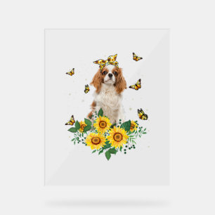Girls Women Mom Cavalier King Charles Spaniel Dog Acrylic Sign
