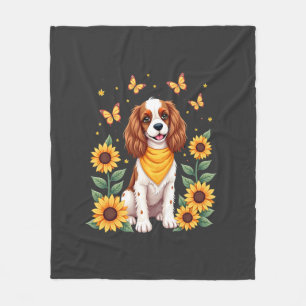 Girls Women Mom Cavalier King Charles Spaniel Dog Fleece Blanket