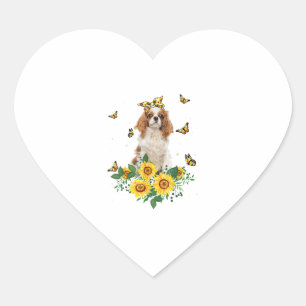 Girls Women Mom Cavalier King Charles Spaniel Dog Heart Sticker