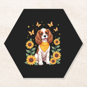 Girls Women Mom Cavalier King Charles Spaniel Dog  Paper Coaster